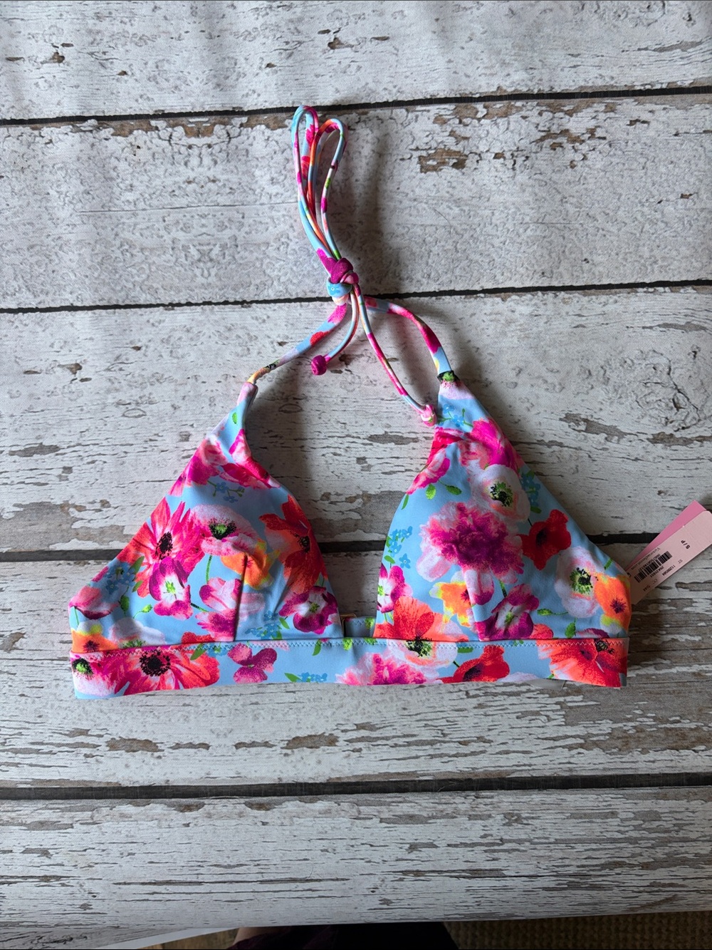 Victoria’s Secret Floral Triangle Halter Bikini Top - Sz S